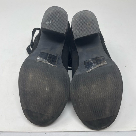 Torrid Ankle Booties Strappy detail Stacked 3” Heels Side Zip Black sz 10 - Picture 10 of 12